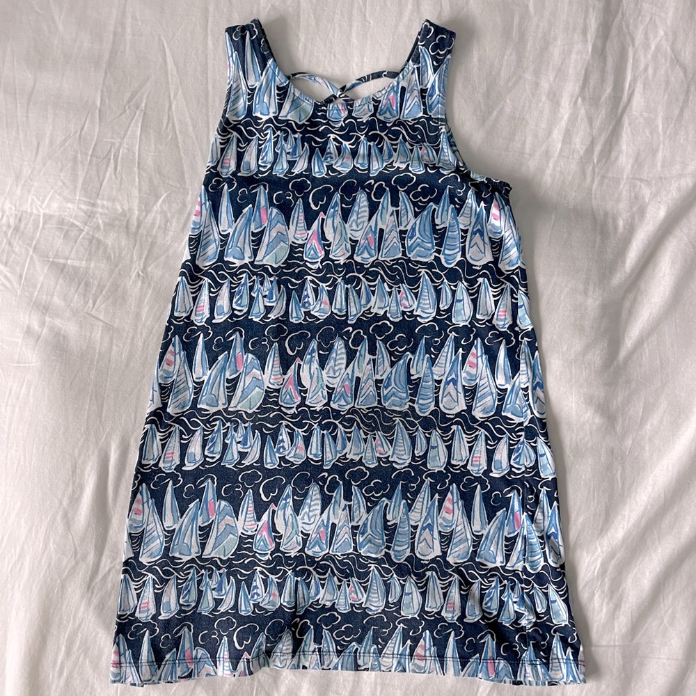 Lilly Pulitzer Girls Causal Dress - Low Tide Navy Sails and Stripes